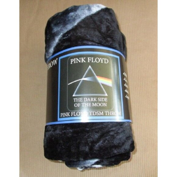 Dark Side of the Moon New Pink Floyd Plush Throw Gift Blanket Album CD Cover NIP - Picture 2 of 2